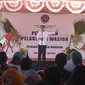 Presiden RI, Joko Widodo (Jokowi) memberikan sambutan jelang peresmian Pelabuhan Wasior di Teluk Wondama, Papua Barat. (Biro Pers Presiden/Kris)