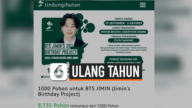 VIDEO: Army BTS Indonesia Tanam 8700 Pohon Bakau untuk Ulang Tahun Jimin