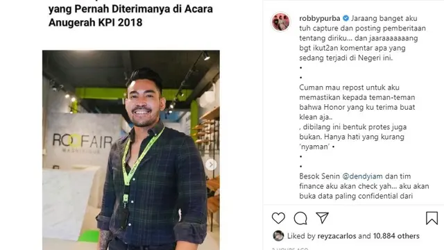 Robby Purba (Foto: Instagram/@robbypurba)