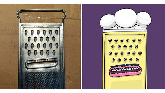 Pria Ini Imajinasikan Benda Punya Wajah, 7 Ilustrasinya Bikin Takjub