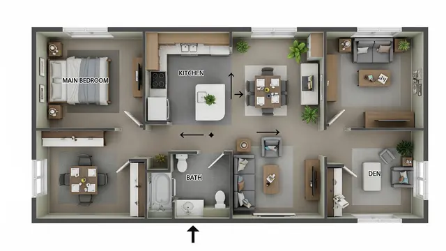 Layout Rumah Kecil yang Fungsional untuk Lansia Hidup Berdua/Gemini AI