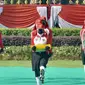 Tugas sebagai Pembawa Baki pada Upacara HUT ke-76 RI di Istana Merdeka pada Selasa pagi, 17 Agustus 2021, diberikan kepada Paskibraka Nasional 2021 dari Sumatera Utara, Ardelia Muthia Zahwa (Foto: Istana Merdeka)