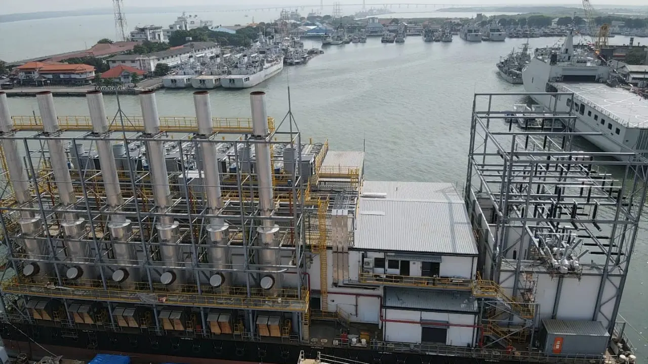 Pembangun Pembangkit Listrik Kapal atau Mobile Power Plant (MPP) modern yang diberi nama BMPP Nusantara 1 dan berkapasitas 60 Mega Watt (MW). (Dian Kurniawan/Liputan6.com)