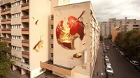 Lukisan dinding pada salah satu gedung di Berlin, Jerman. Foto: Bright Side.