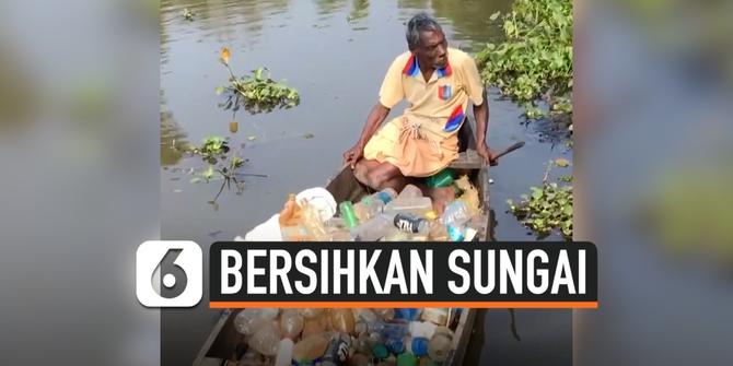 VIDEO: Pria Disabilitas Bersihkan Sungai dari Sampah Selama Bertahun-tahun