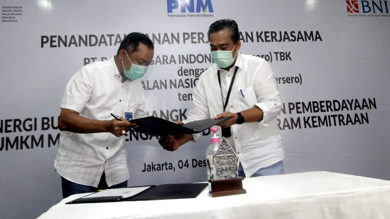 BNI bekerja sama dengan PNM sebagai mitra dalam penyaluran kredit bagi UMKM mitra binaan PNM. (Foto: BNI)