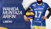 Libero Bandung bjb Tandamata Wahida Muntaza Arifin di Proliga 2020. (foto: https://www.instagram.com/bandungbjbtandamata/)