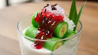 Cara Membuat Es Pisang Ijo Takaran Sendok, Praktis dan Tak Perlu Timbangan
