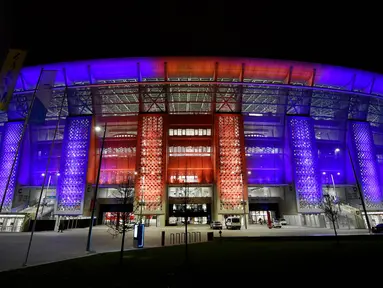 Puskas Arena di Budapest, Hungaria, akan menjadi stadion penyelenggara Piala Eropa 2020. (AFP/Attila Kisbenedek)