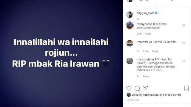 Unggahan Anggun. (Foto: Instagram @anggun_cipta)