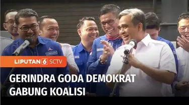 Sekretaris Jenderal Partai Gerindra, Ahmad Muzani dan rombongan bertamu ke Kantor Dewan Pengurus Pusat Partai Demokrat, di Jakarta, pada Kamis petang.