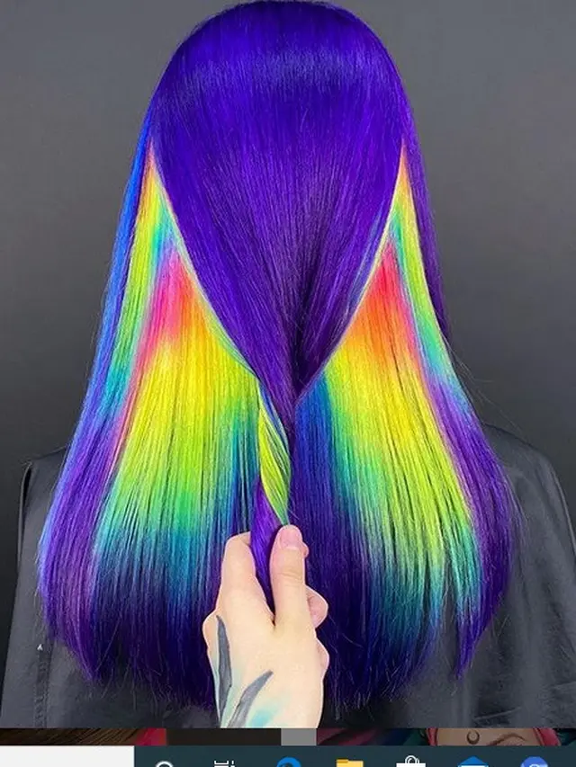 rambut pelangi