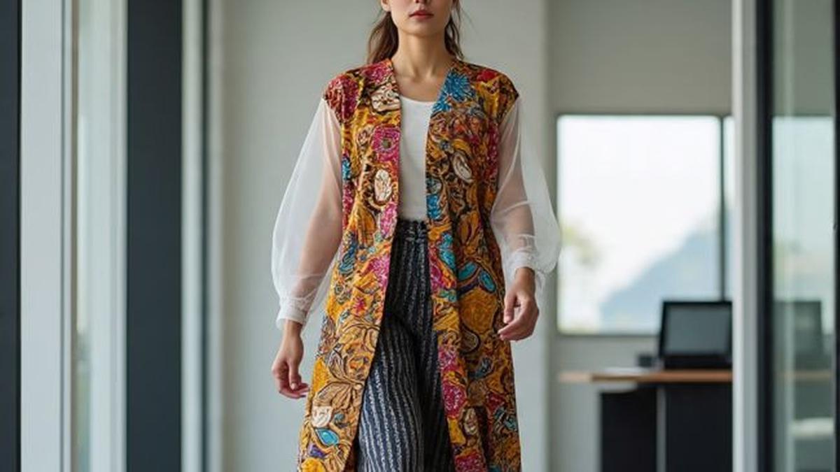 8 Model Batik Kombinasi Polos Lengan Panjang 2025, Inspirasi Outfit untuk Tampilan Elegan dan Cantik