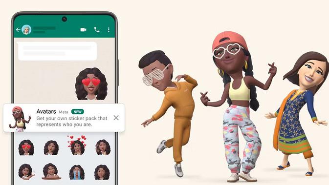 Fitur avatar yang kini hadir untuk para pengguna WhatsApp. (Dok: WhatsApp)