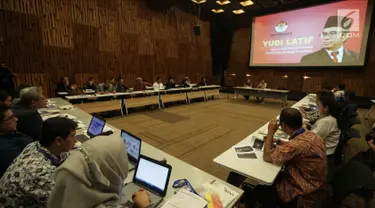 Suasana saat berlangsungnya workshop ATVI 2018 di Gedung SCTV Tower, Jakarta, Selasa (16/1). Workshop ATVI 2018 ini mengukuhkan posisi ATVI sebagai lembaga pendidikan disiplin penyiaran. (Liputan.com/Faizal Fanani)