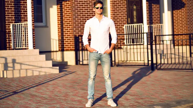 Ilustrasi reguler fit jeans