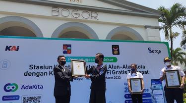 Stasiun Bogor mendapat rekor MURI karena memiliki koneksi WiFi tercepat di dunia