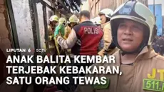 Seorang anak balita tewas dalam kebakaran yang menghanguskan sejumlah rumah di Cakung, Jakarta Timur, Jumat sore. Diduga, api berasal dari korsleting di salah satu rumah yang terbakar.