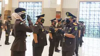 Kepala Kejati Riau dalam pelantikan Kepala Kejari yang baru di Riau. (Liputan6.com/M Syukur)