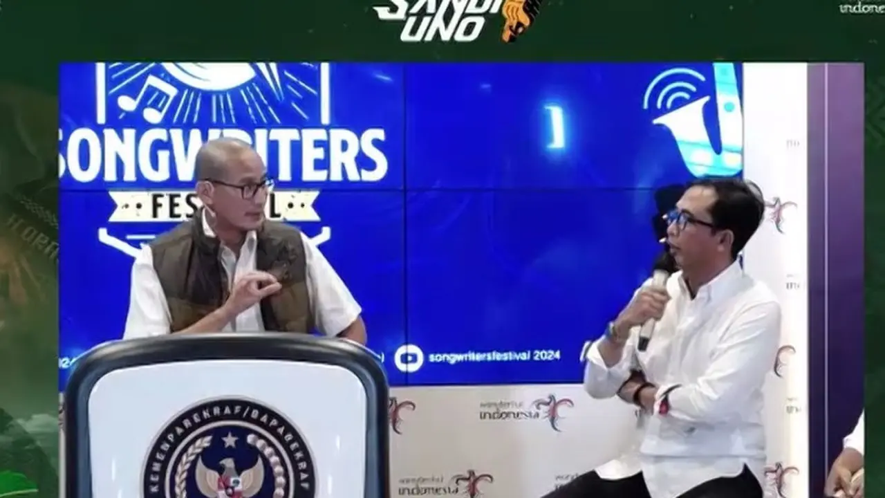 Menparekraf Sandiaga Uno dalam The Weekly Brief with Sandi Uno, Senin, 15 Januari 2024 membahsa tentang masalah royalti pencipta lagu
