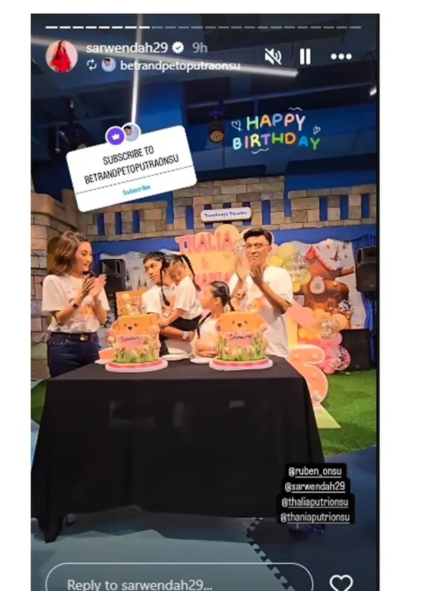 8 Momen Perayaan Ulang Tahun Anak Ruben Onsu dan Sarwendah, Formasi Lengkap