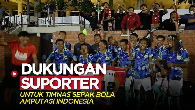 Berita video dukungan suporter di tribune untuk Timnas Sepak Bola Amputasi Indonesia jelang berjuang di Piala Dunia Turki 2022, Senin (8/8/2022) malam hari WIB.