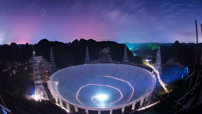 Teleskop terbesar FAST (sumber: ismscience)