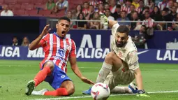 Bermain di Stadion Civitas Metropolitano, Atletico Madrid menang dengan skor 3-0 atas Valencia CF. (Pierre-Philippe MARCOU/AFP)