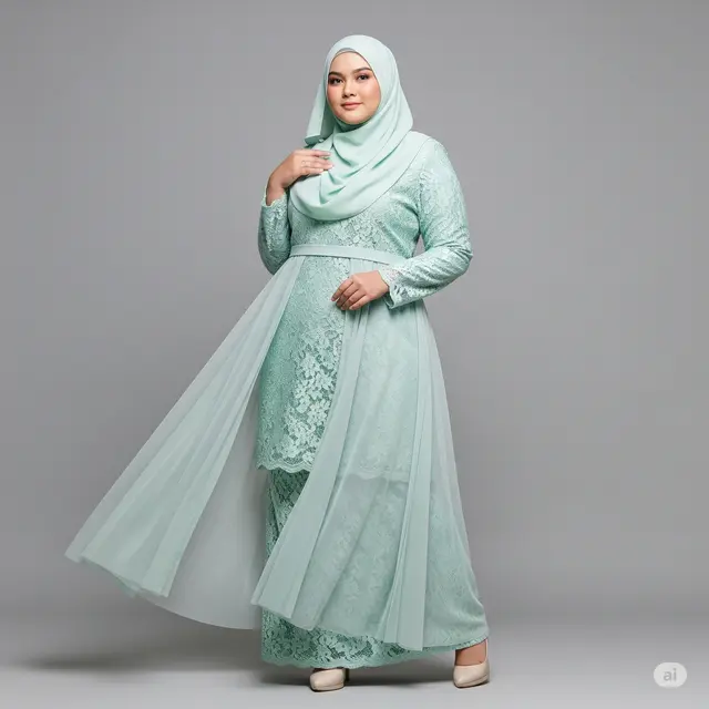 11 Model Gamis Full Brokat Simple Tapi Mewah untuk Wanita Gemuk: Rahasia Tampil Memukau