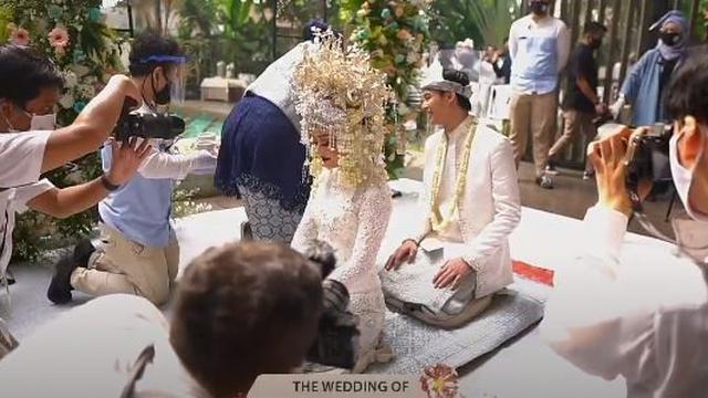7 Potret Akad Nikah Dinda Hauw Dan Rey Mbayang Bernuansa Adat Palembang Hot Liputan6 Com