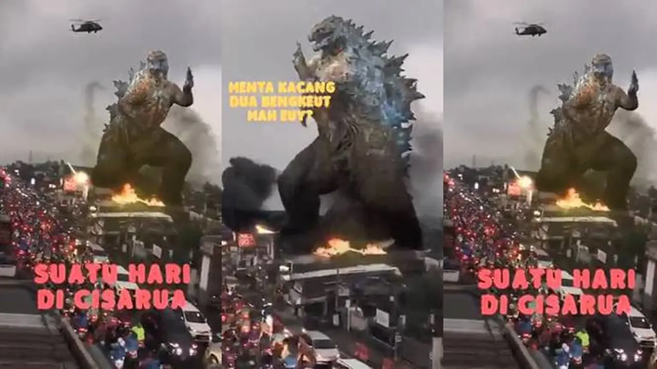 Kocak Video Editan Kemacetan di Puncak Bogor Ini Viral, Ada Ultraman