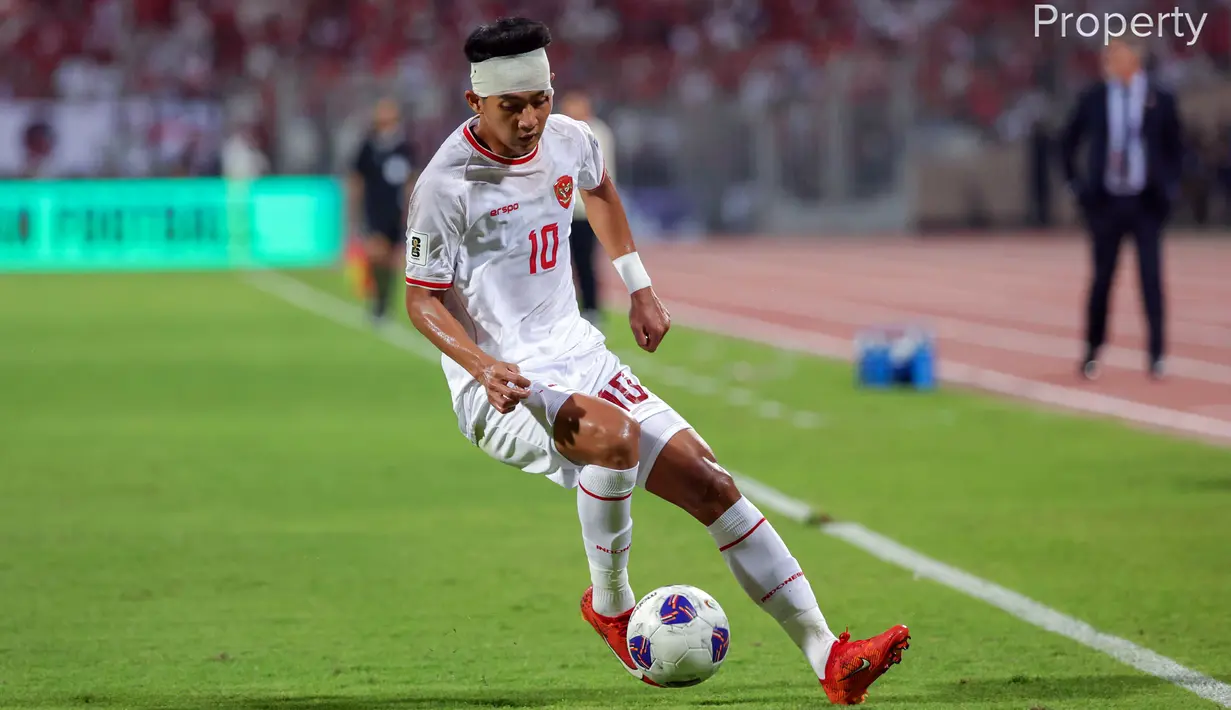 <p>Malik Risaldi melakukan debutnya bersama Timnas Indonesia saat bertandang ke markas Bahrain pada laga Grup C Kualifikasi Piala Dunia 2026 yang berlangsung di Bahrain National Stadium, Riffa, pada Kamis (10/10/2024) malam WIB. (Dok. PSSI)</p>