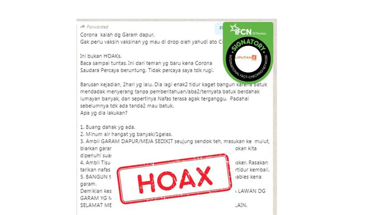 Cek Fakta garam dapur