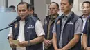 Satgas Anti Mafia Bola kembali menetapkan tersangka baru di kasus pengaturan skor atau match fixing di pertandingan sepak bola Liga 2 Indonesia. (Liputan6.com/Angga Yuniar)