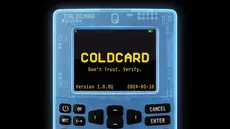 Coldcard, dompet perangkat keras (hardware wallet) khusus Bitcoin buatan perusahaan Coinkite. (Dok store.coinkite.com)