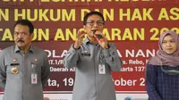 Sekretaris Jenderal Kementerian Hukum dan HAM, Nico Afinta saat memantau pelaksanaan SKD CPNS Kemenkumham di wilayah Jakarta, Selasa (29/10/2024). (Foto: Istimewa)