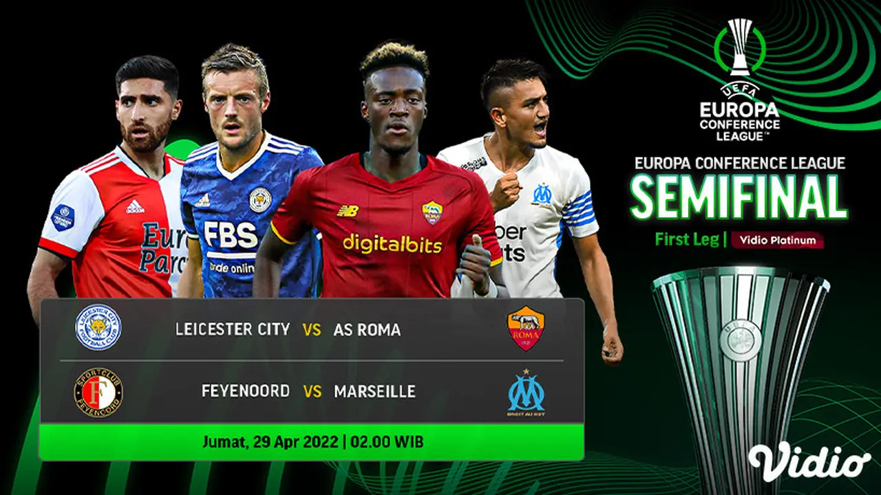 Link Live Semifinal Streaming UEFA Conference League 2021/2022 di Vidio, Jumat 29 April 2022