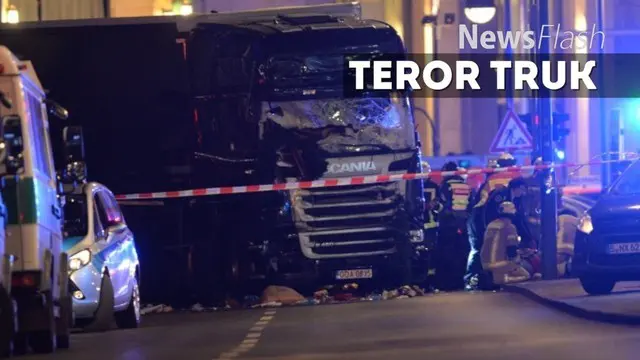 Truk menabrak pasar natal di Berlin Jerman, 9 orang tewas saat kejadian