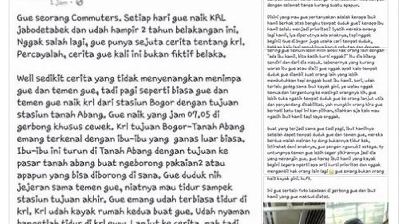 [Bintang] Shafira Nabila dan Curhatannya Soal Bangku untuk Ibu Hamil di KRL