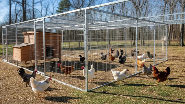 Model Kandang Ayam Umbaran dengan Area Berteduh (Image by Gemini AI)