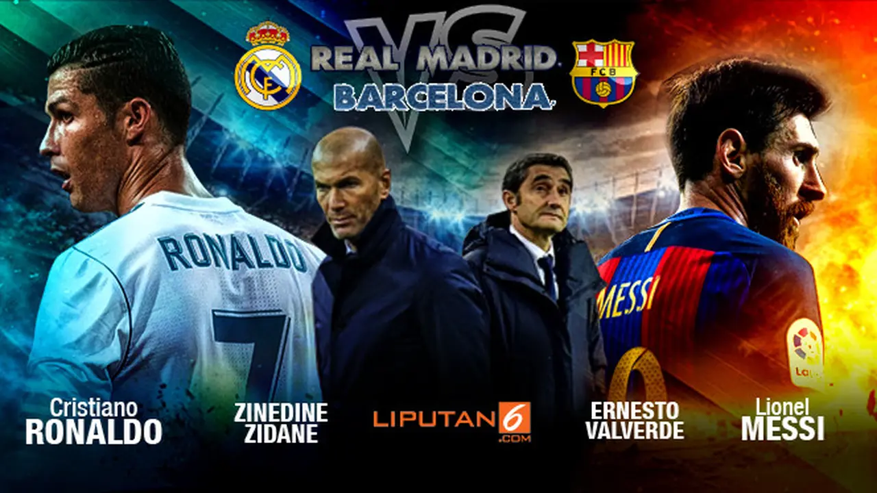 infografis Statistik El Clasico di La Liga banner