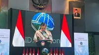 Menko Bidang Kemaritiman dan Investasi RI Luhut B.Pandjaitan saat pembukaan bursa karbon, Selasa (26/9/2023). (Liputan6.com/Elga N)