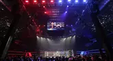 Sejumlah pertandingan seru dan menarik tersaji dalam Byon Combat Showbiz Vol. 5 di Tennis Indoor Senayan, Jakarta Pusat, pada Sabtu (28/6/2025). (Bola.com/M Iqbal Ichsan)