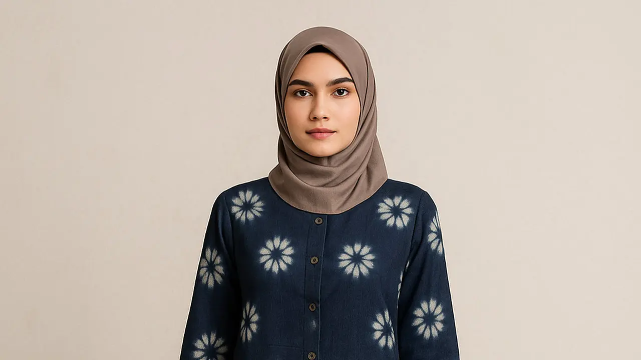 Model Gamis Batik Jumputan