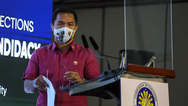 FOTO: Manny Pacquiao Resmi Calonkan Diri Jadi Presiden Filipina