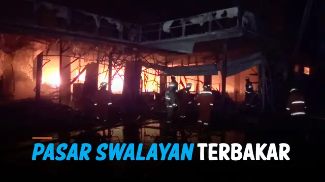 VIDEO: Pasar Swalayan di Cilandak KKO Terbakar, Damkar Kesulitan Sumber Air