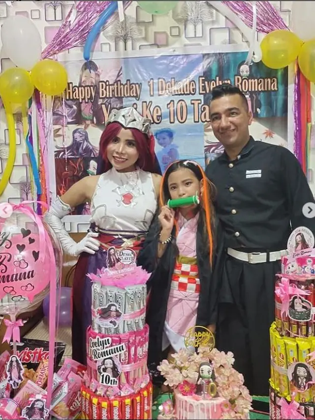 6 Potret Pesta Ulang Tahun Evelyn Anak Eva Belisima, Cosplay Jadi Karakter Anime
