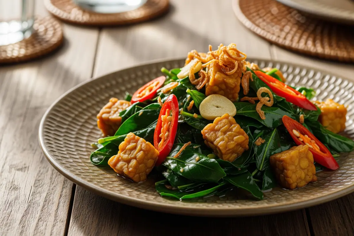 Resep Oseng Genjer Pedas dengan Tempe/AI Generated