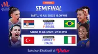 Saksikan Keseruan Live Streaming Semifinal Women’s VNL 2022 16-17 Juli di Vidio