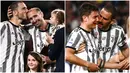 Giorgio Chiellini dan Paulo Dybala tak mampu membendung kesedihan saat menjalani laga terakhir mereka bersama Juventus. Berikut potret haru kedua pemain di .Allianz Stadium.